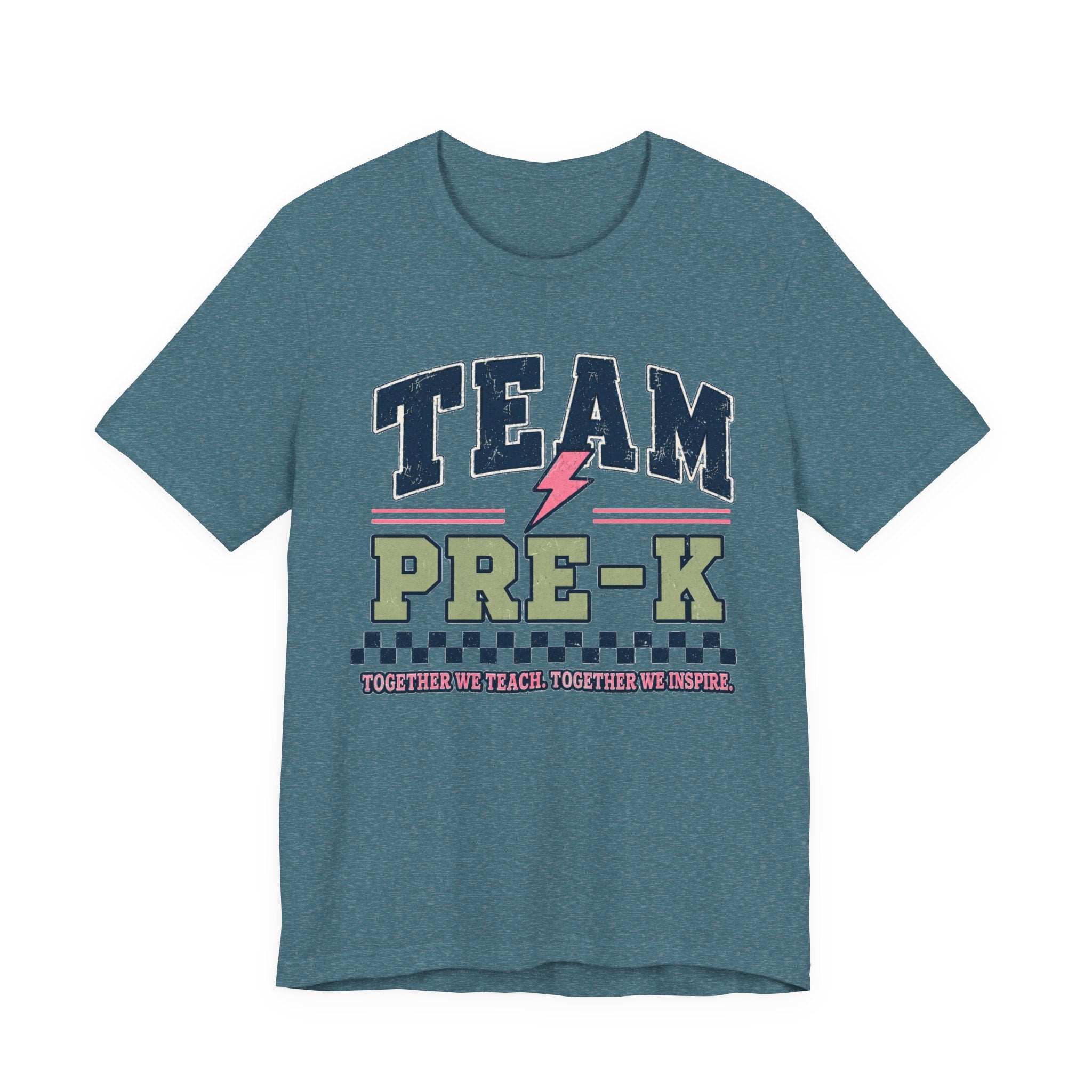 Pre-K Varsity Teacher Shirt | Custom Teacher Tee | Back to School Teacher Gift | Bella+Canvas 3001 Graphic T-Shirt
