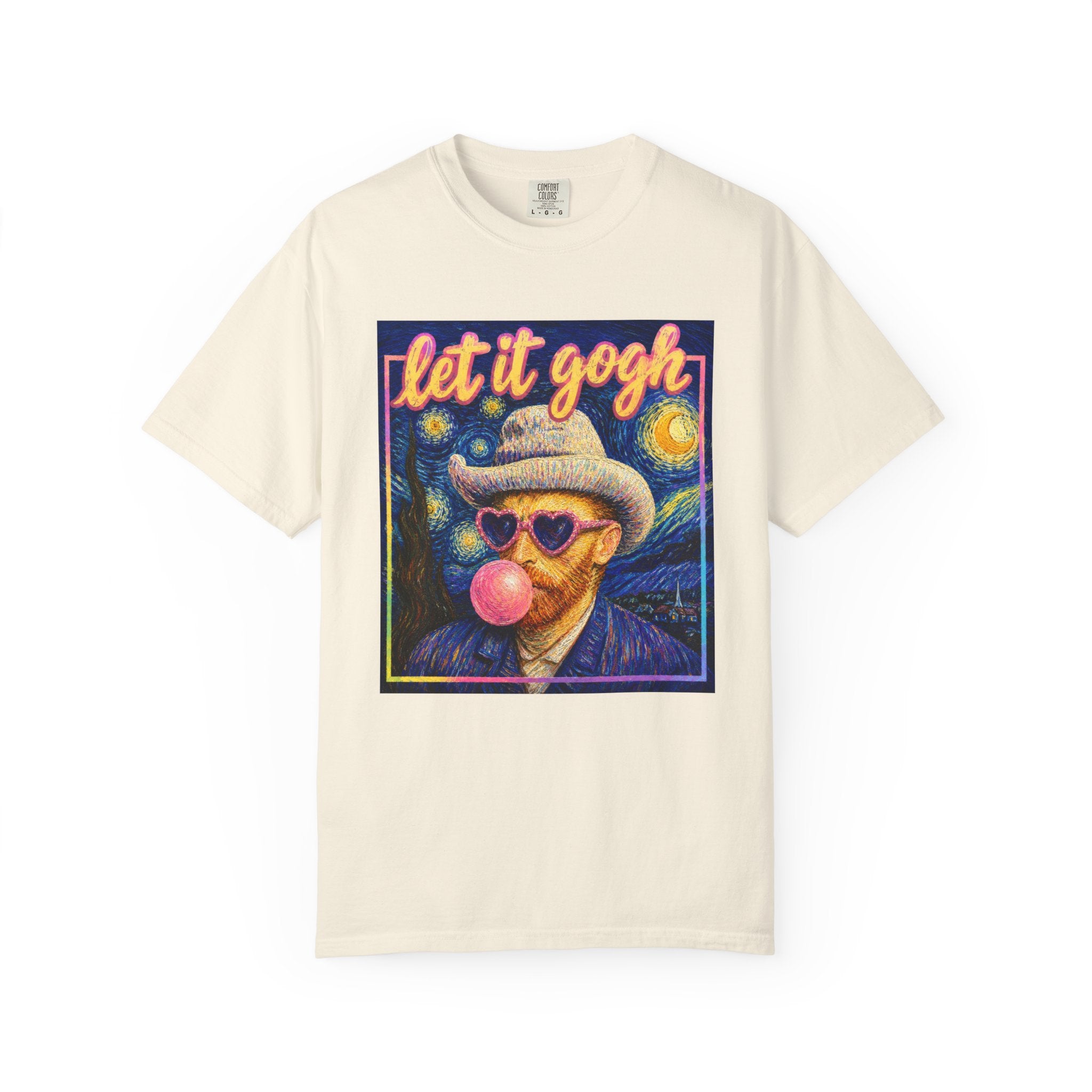 Let It Gogh Art Teacher Shirt | Funny Van Gogh Bubble Gum Tee | Creative Art Teacher Gift | Retro Painter Graphic T-Shirt