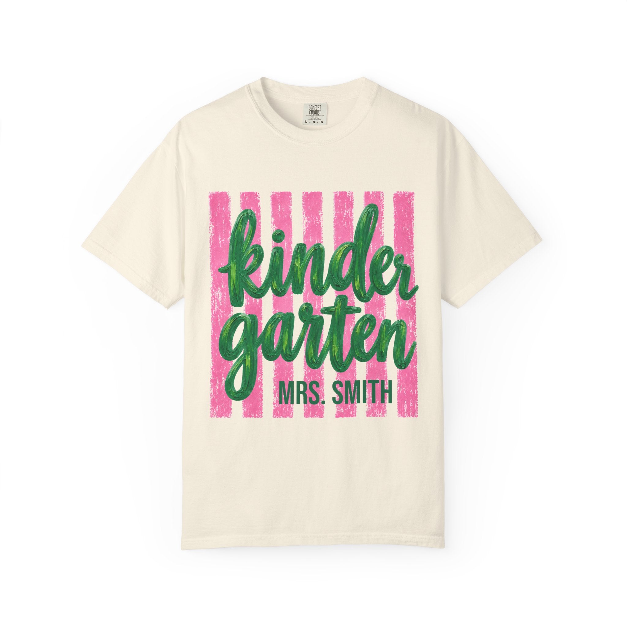 Personalized Kindergarten Teacher Shirt | Kinder Grade Level Team Tee | Painted Script Back to School Shirt