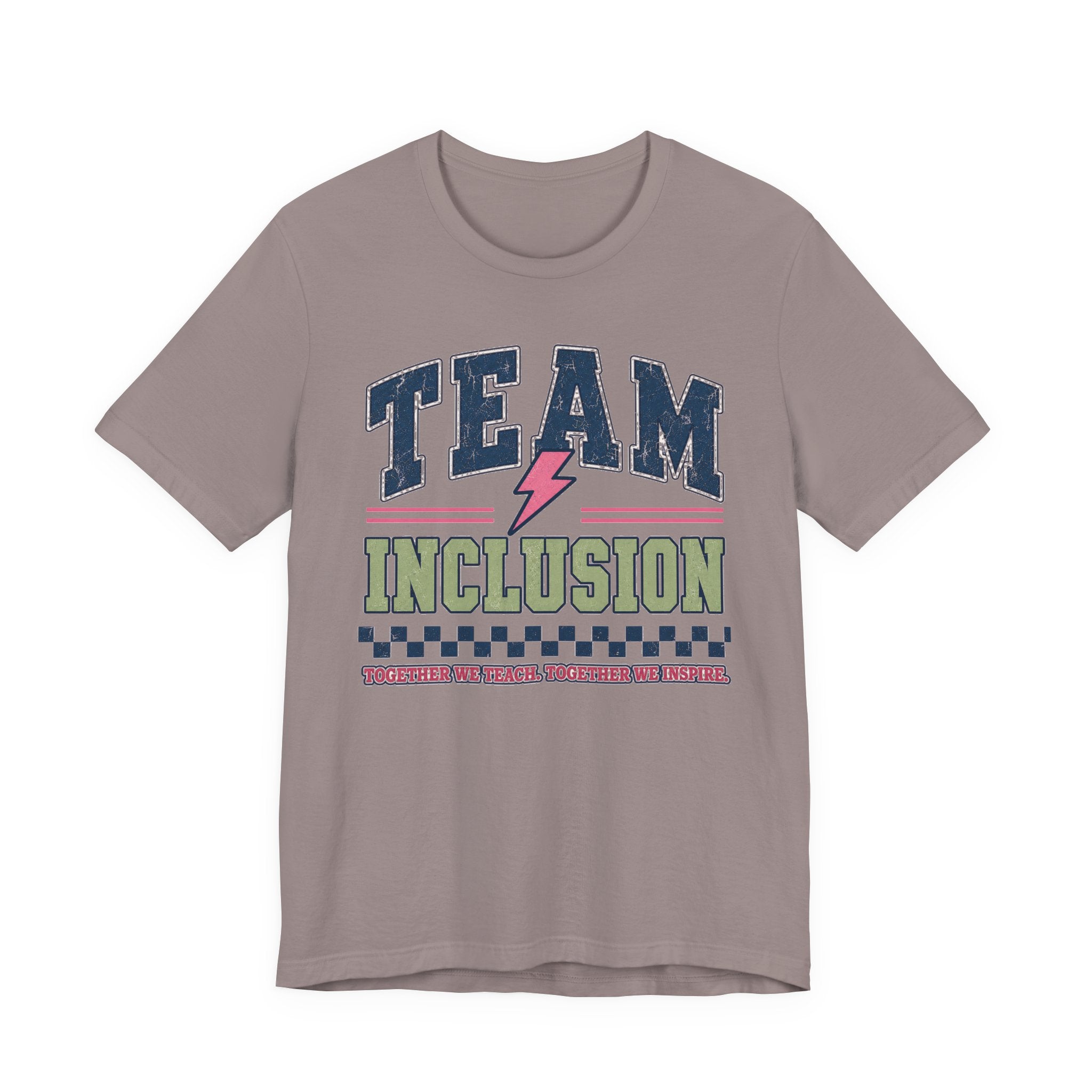 Team Inclusion SPED Varsity Teacher Shirt | Custom Teacher Tee | Back to School Teacher Gift | Bella+Canvas 3001 Graphic T-Shirt