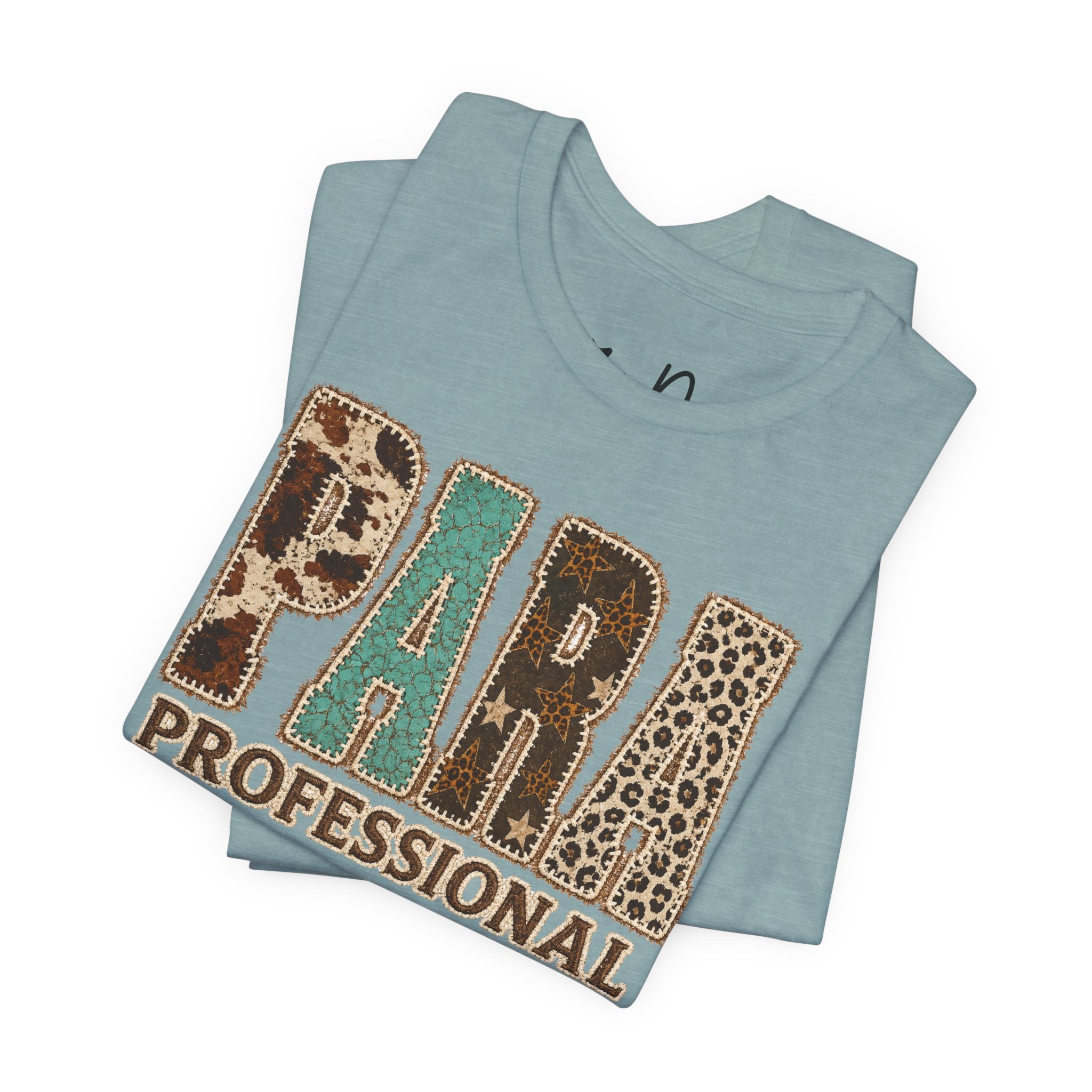Personalized Para Professional Shirt | Custom Name Paraprofessional Tee | Faux Embroidered Appliqué Teacher Assistant Shirt |