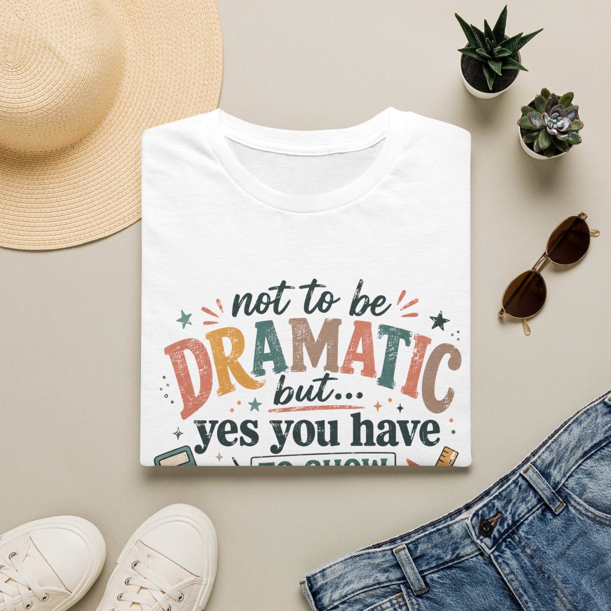 Show Your Work Math Teacher Shirt | Not to Be Dramatic But Yes You Have to Show Your Work | Funny Math Teacher Tee
