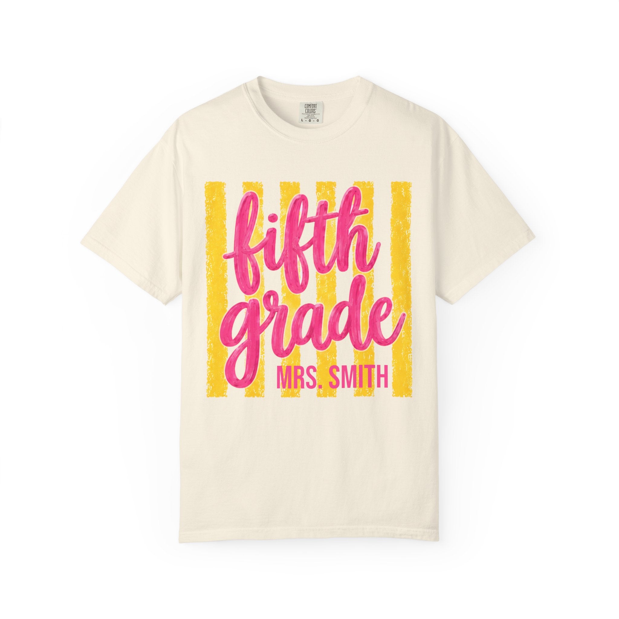 Personalized Fifth Grade Teacher Shirt | 5th Grade Team Tee | Painted Script Back to School Shirt