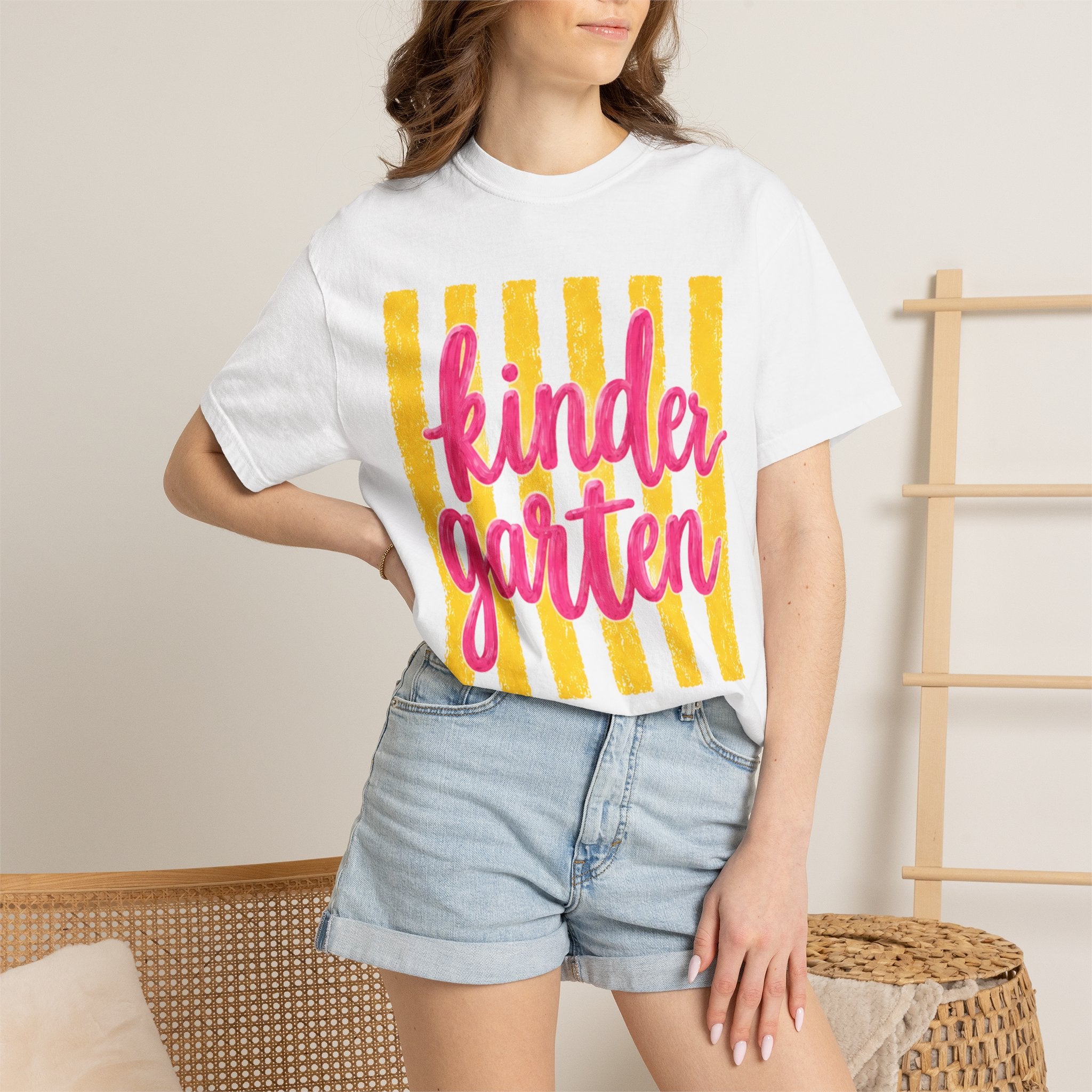 Kindergarten Teacher Shirt | Kinder Grade Level Team Tee | Painted Script Back to School Shirt