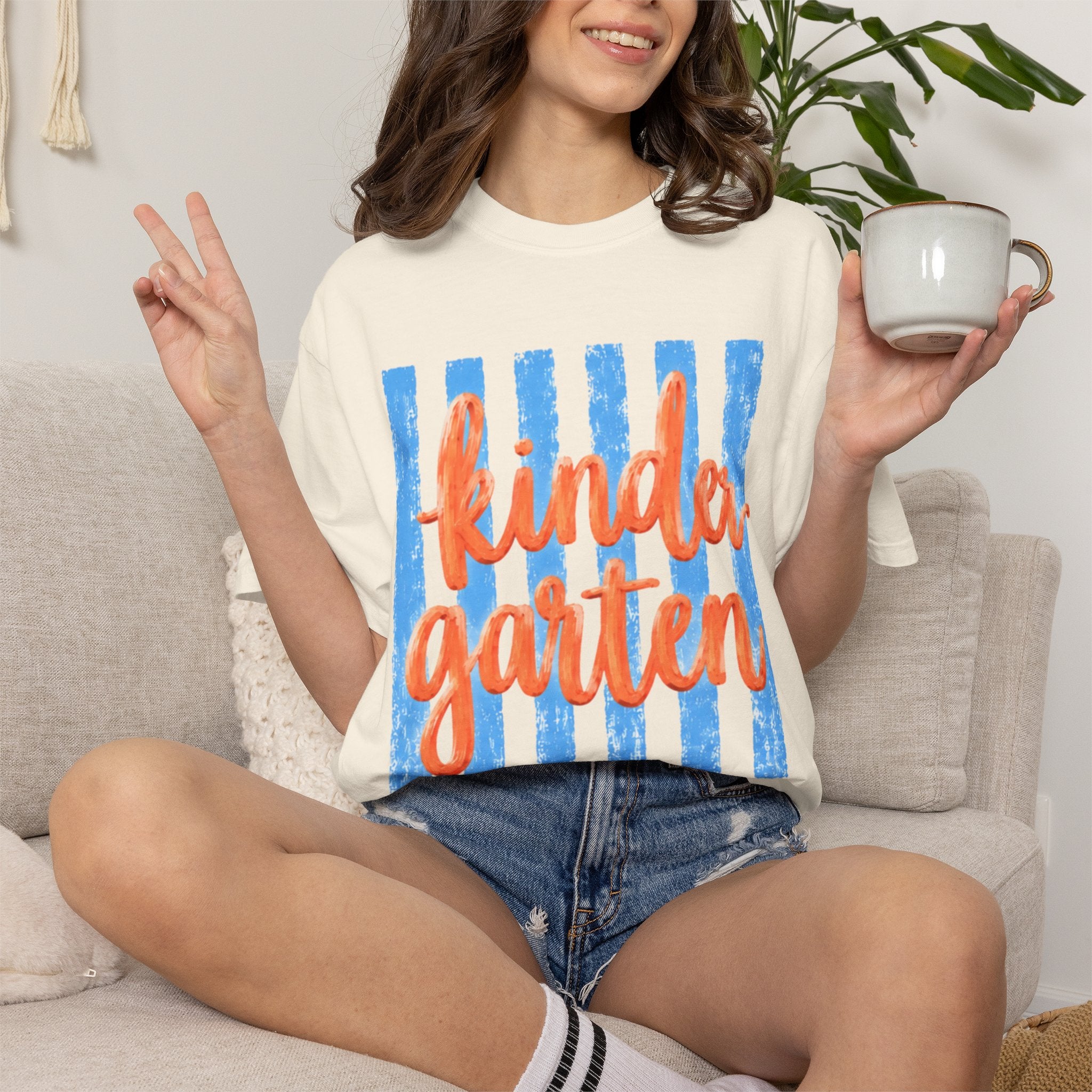 Kindergarten Teacher Shirt | Kinder Grade Level Team Tee | Painted Script Back to School Shirt