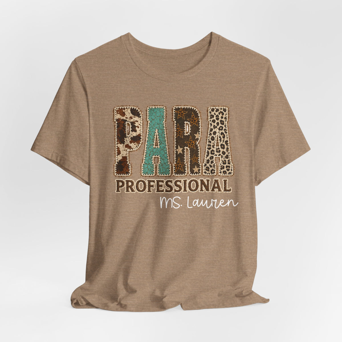 Personalized Para Professional Shirt | Custom Name Paraprofessional Tee | Faux Embroidered Appliqué Teacher Assistant Shirt |