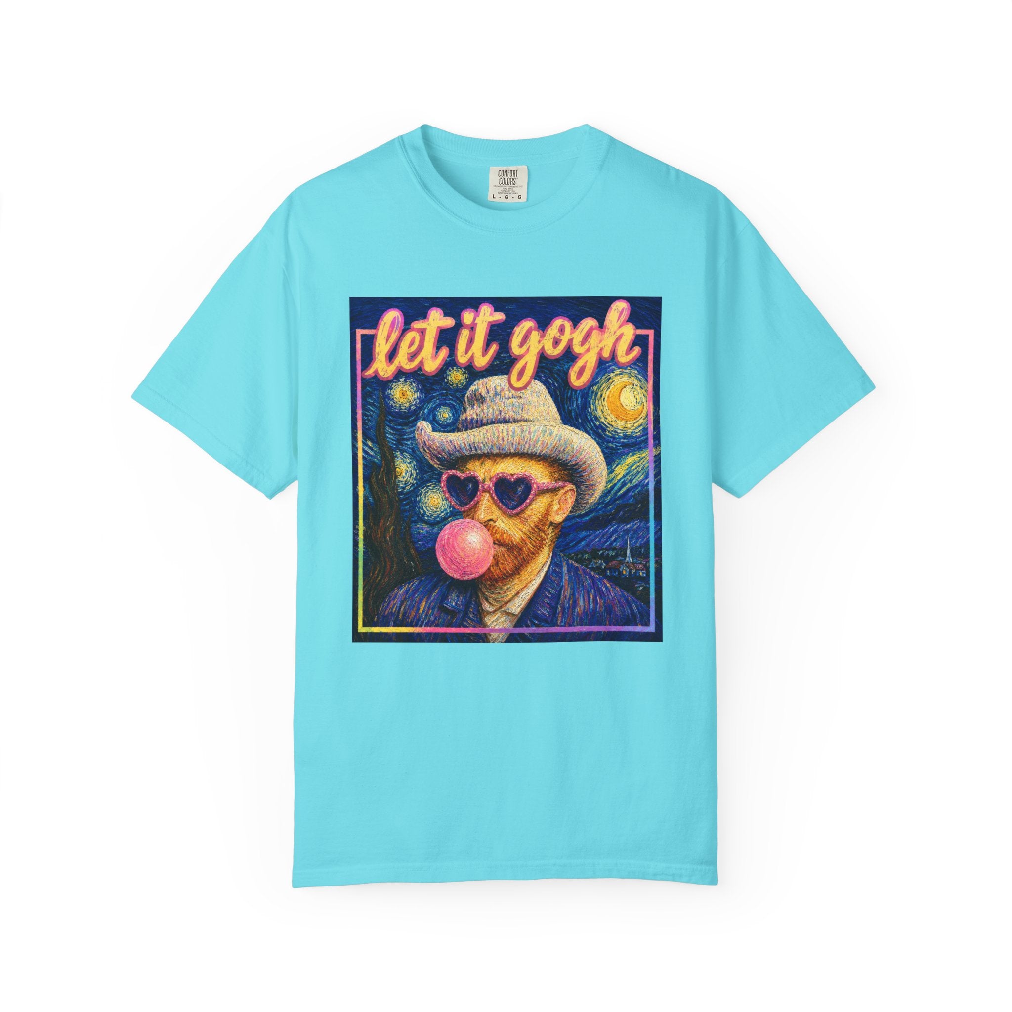 Let It Gogh Art Teacher Shirt | Funny Van Gogh Bubble Gum Tee | Creative Art Teacher Gift | Retro Painter Graphic T-Shirt