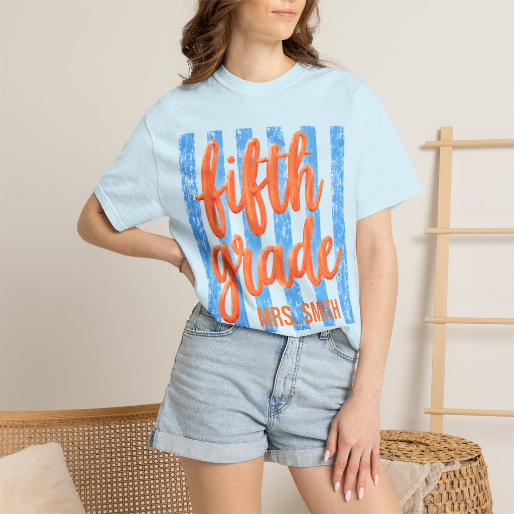Personalized Fifth Grade Teacher Shirt | 5th Grade Team Tee | Painted Script Back to School Shirt