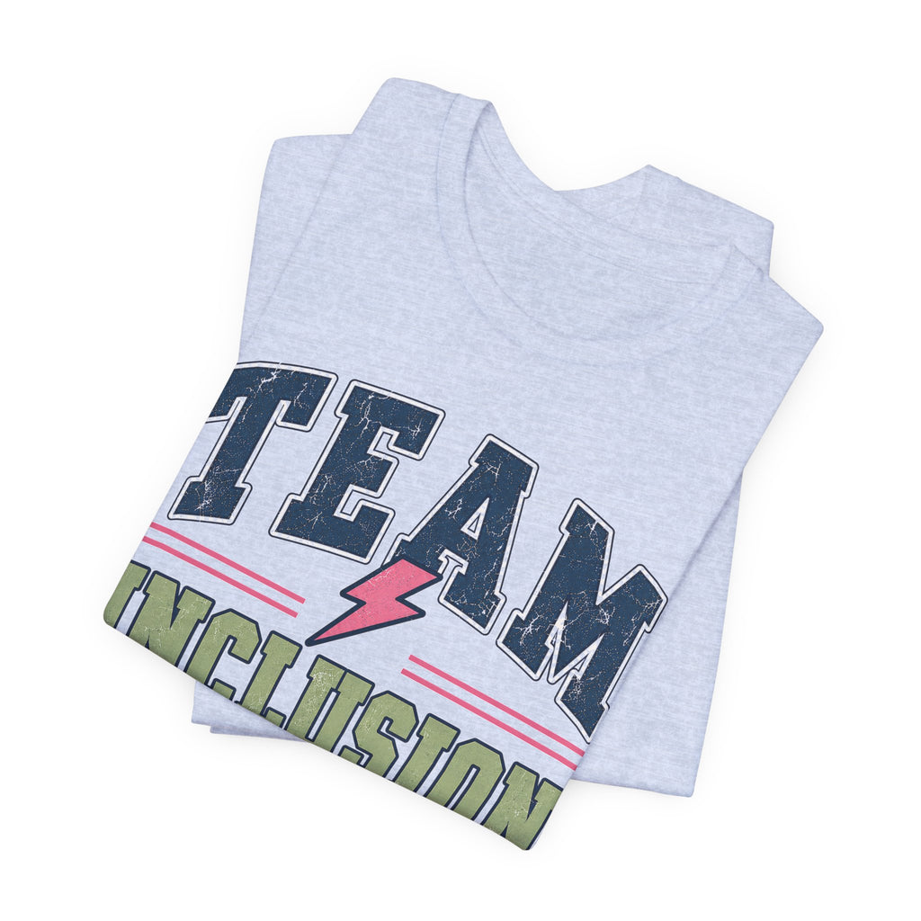 Team Inclusion SPED Varsity Teacher Shirt | Custom Teacher Tee | Back to School Teacher Gift | Bella+Canvas 3001 Graphic T-Shirt