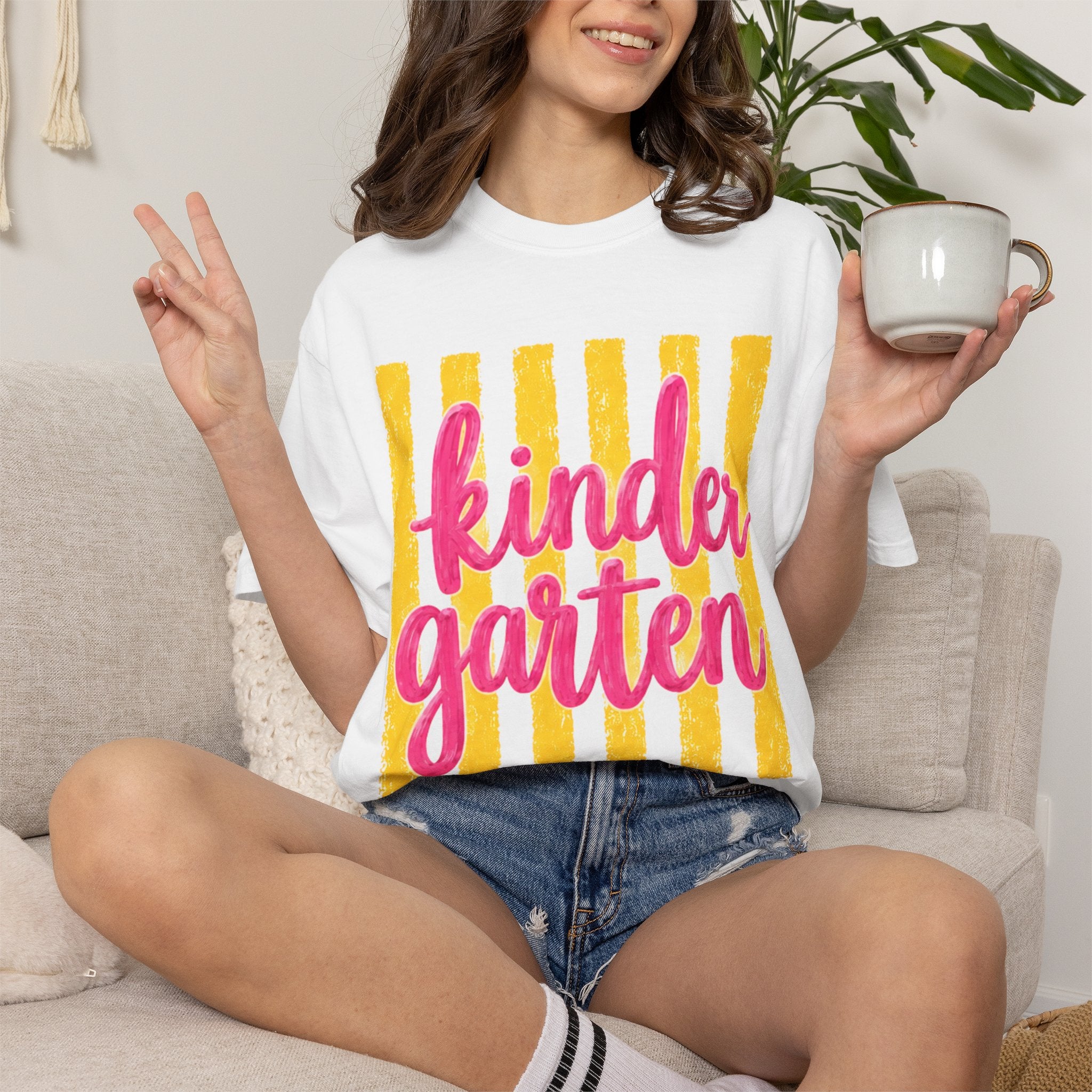 Kindergarten Teacher Shirt | Kinder Grade Level Team Tee | Painted Script Back to School Shirt