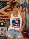 Lady Liberty | Vintage Fourth of July Women's Ideal Racerback Tank