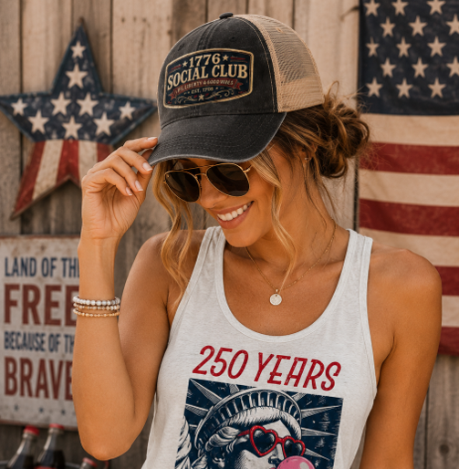 1776 Social Club Vintage Americana Trucker Hat