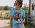 Red, White & Dolly Patriotic Cowgirl Graphic Tee