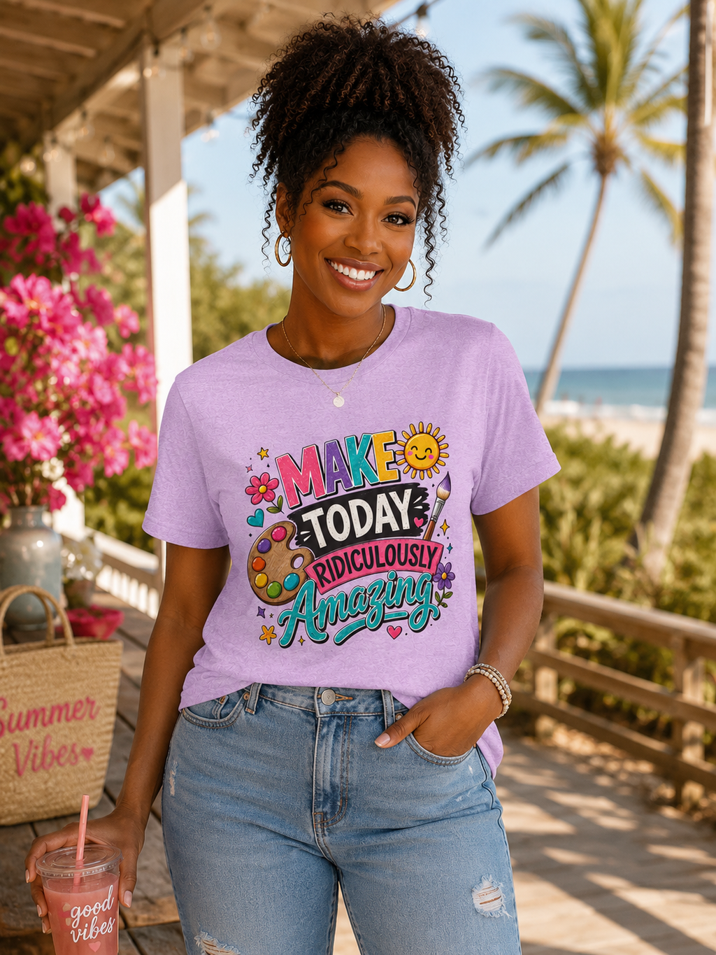 Make Today Ridiculously Amazing Graphic Tee – Colorful Art Teacher Shirt