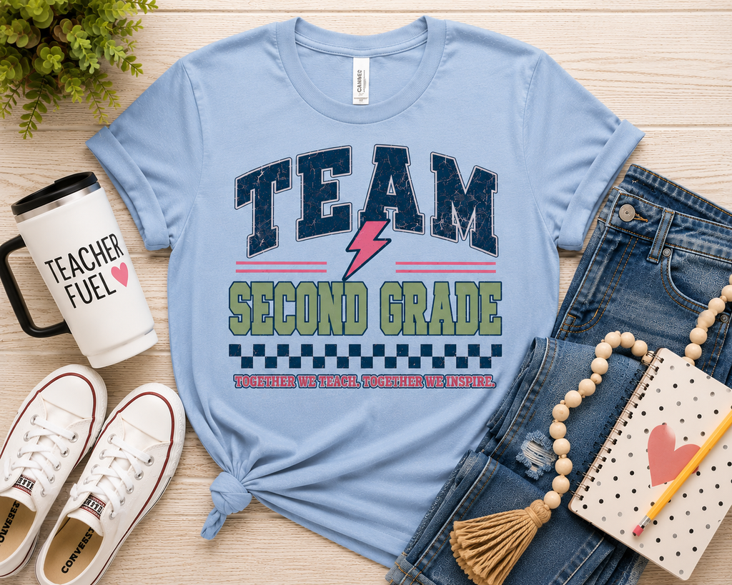 Second Varsity Teacher Shirt | Custom Teacher Tee | Back to School Teacher Gift | Bella+Canvas 3001 Graphic T-Shirt