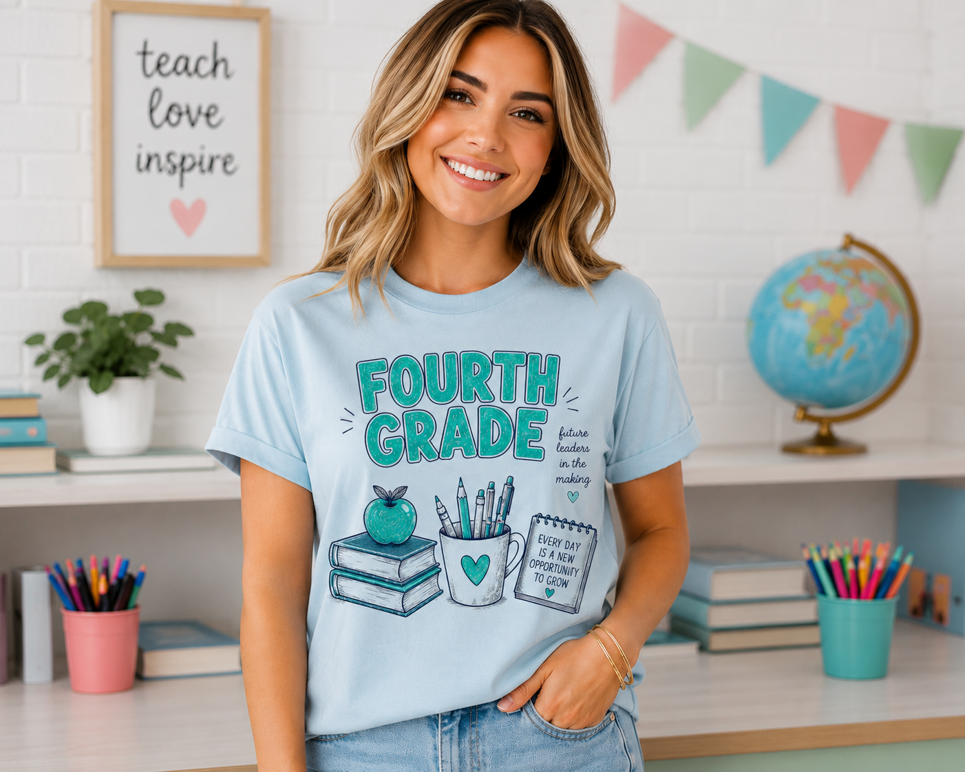 Fourth Grade Teacher Shirt | Cute Back to School Shirt