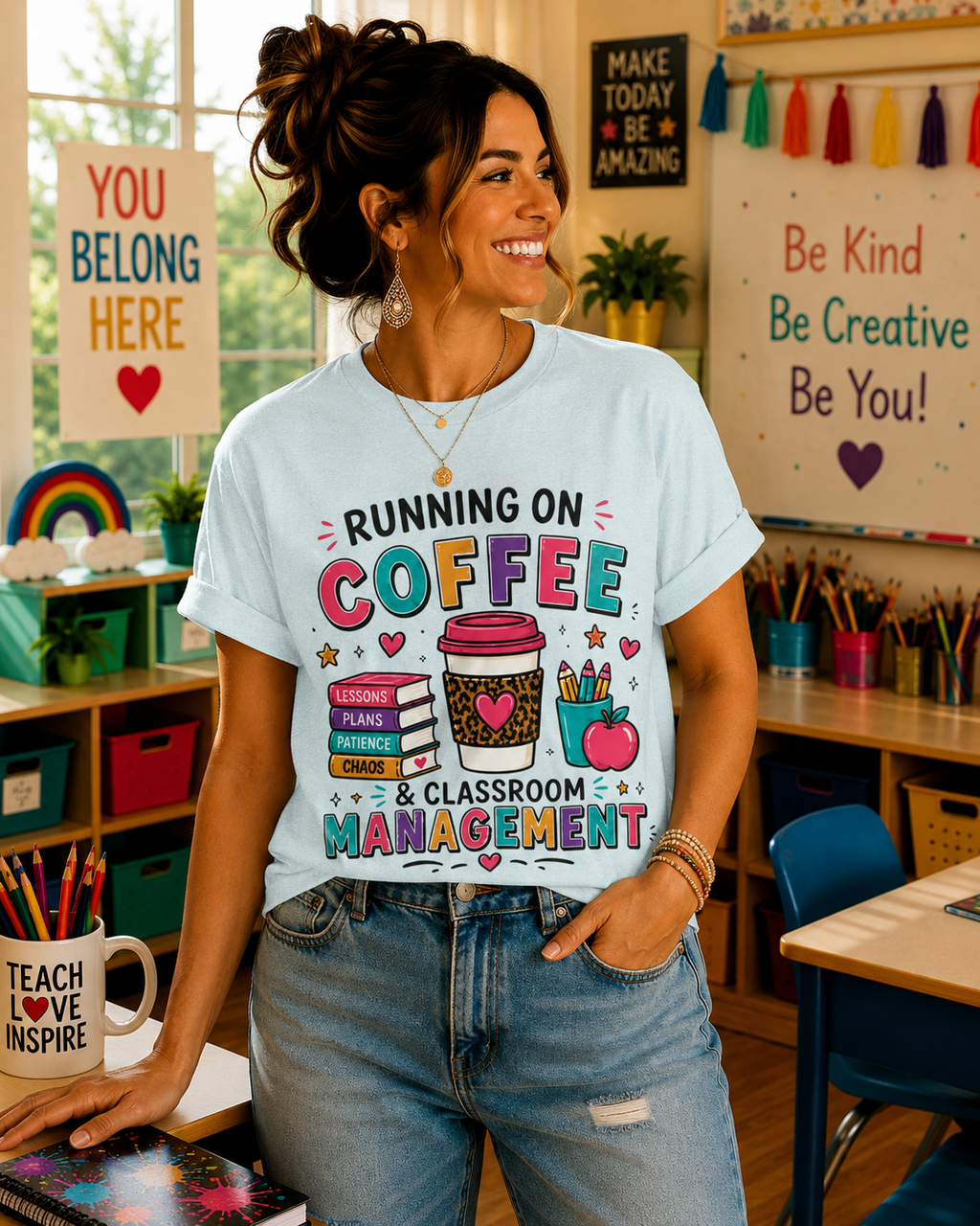 Coffee & Classroom Management Shirt | Funny Teacher Tee