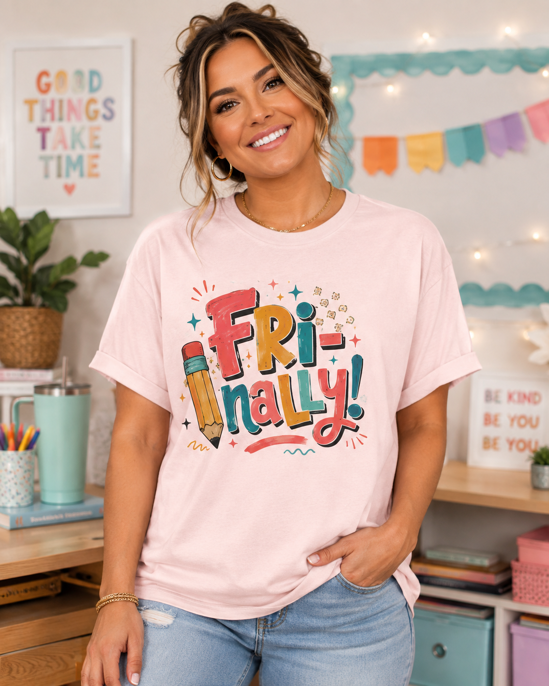 Fri-Nally Teacher Shirt | Retro Friday Teacher Tee