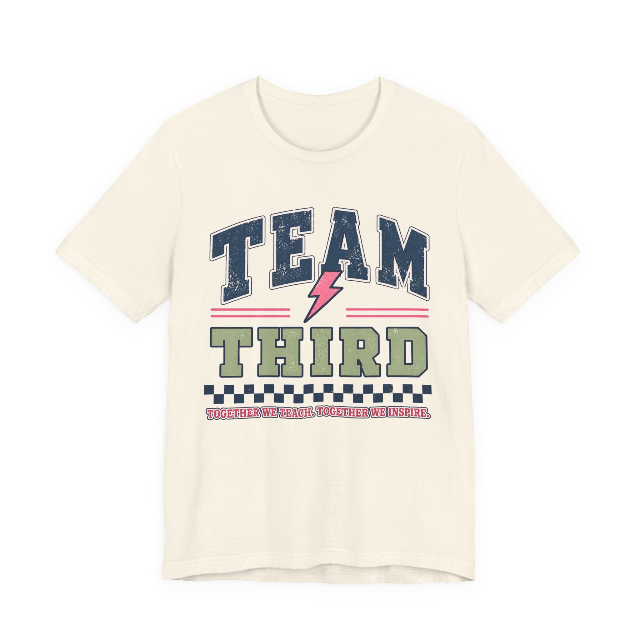 Third Grade Varsity Teacher Shirt | Custom Teacher Tee | Back to School Teacher Gift | Bella+Canvas 3001 Graphic T-Shirt