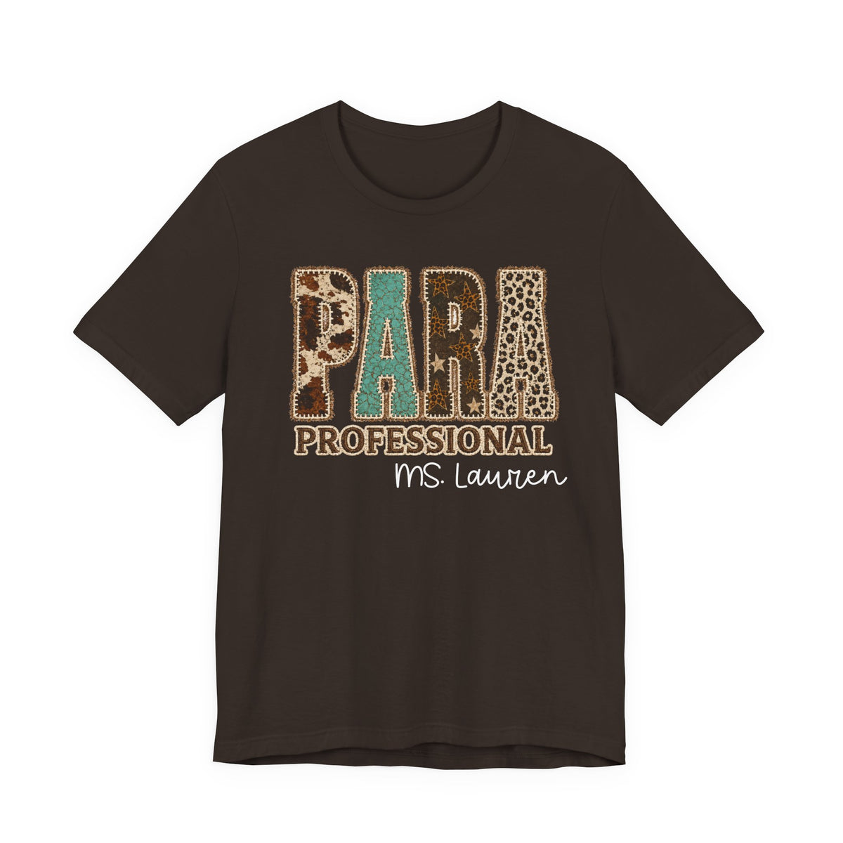 Personalized Para Professional Shirt | Custom Name Paraprofessional Tee | Faux Embroidered Appliqué Teacher Assistant Shirt |