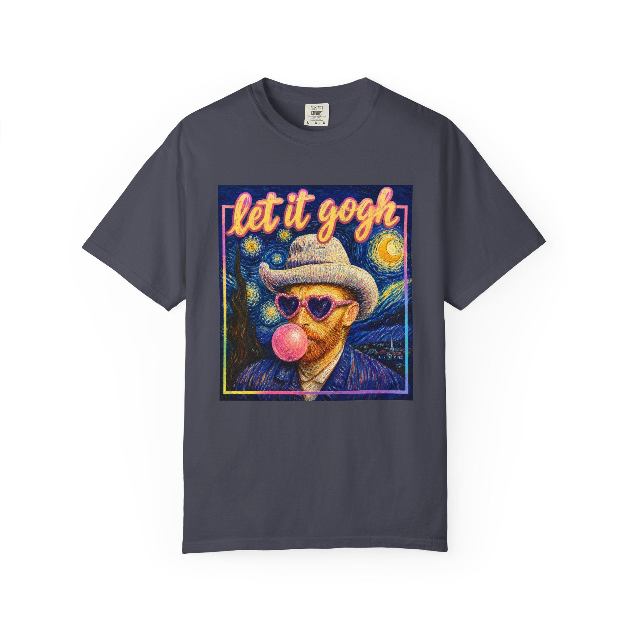 Let It Gogh Art Teacher Shirt | Funny Van Gogh Bubble Gum Tee | Creative Art Teacher Gift | Retro Painter Graphic T-Shirt