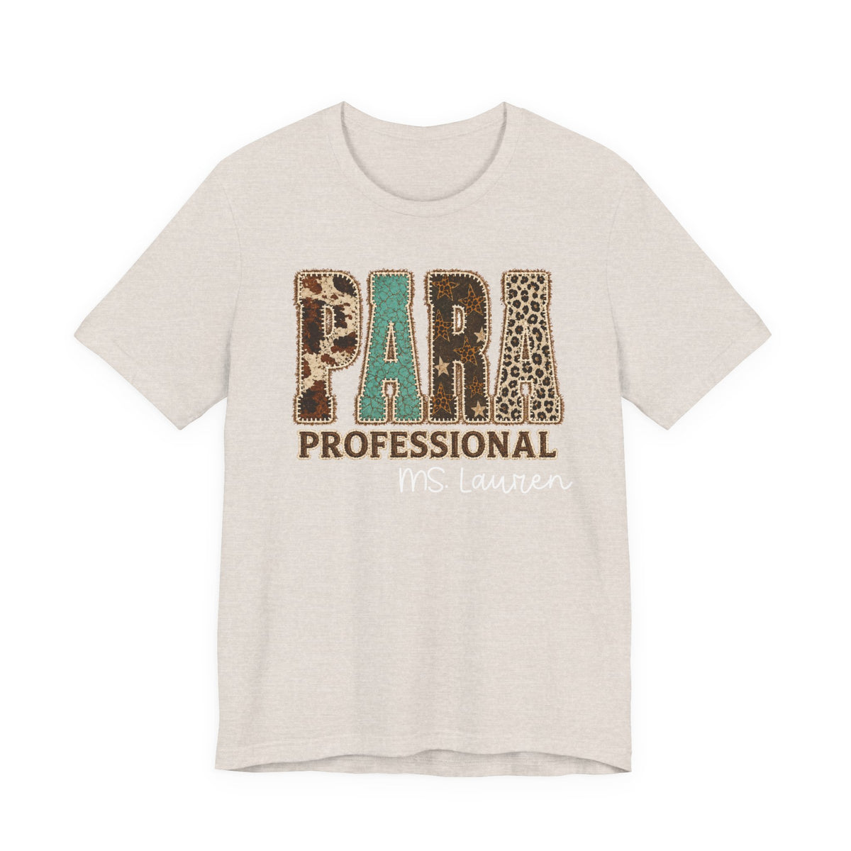 Personalized Para Professional Shirt | Custom Name Paraprofessional Tee | Faux Embroidered Appliqué Teacher Assistant Shirt |