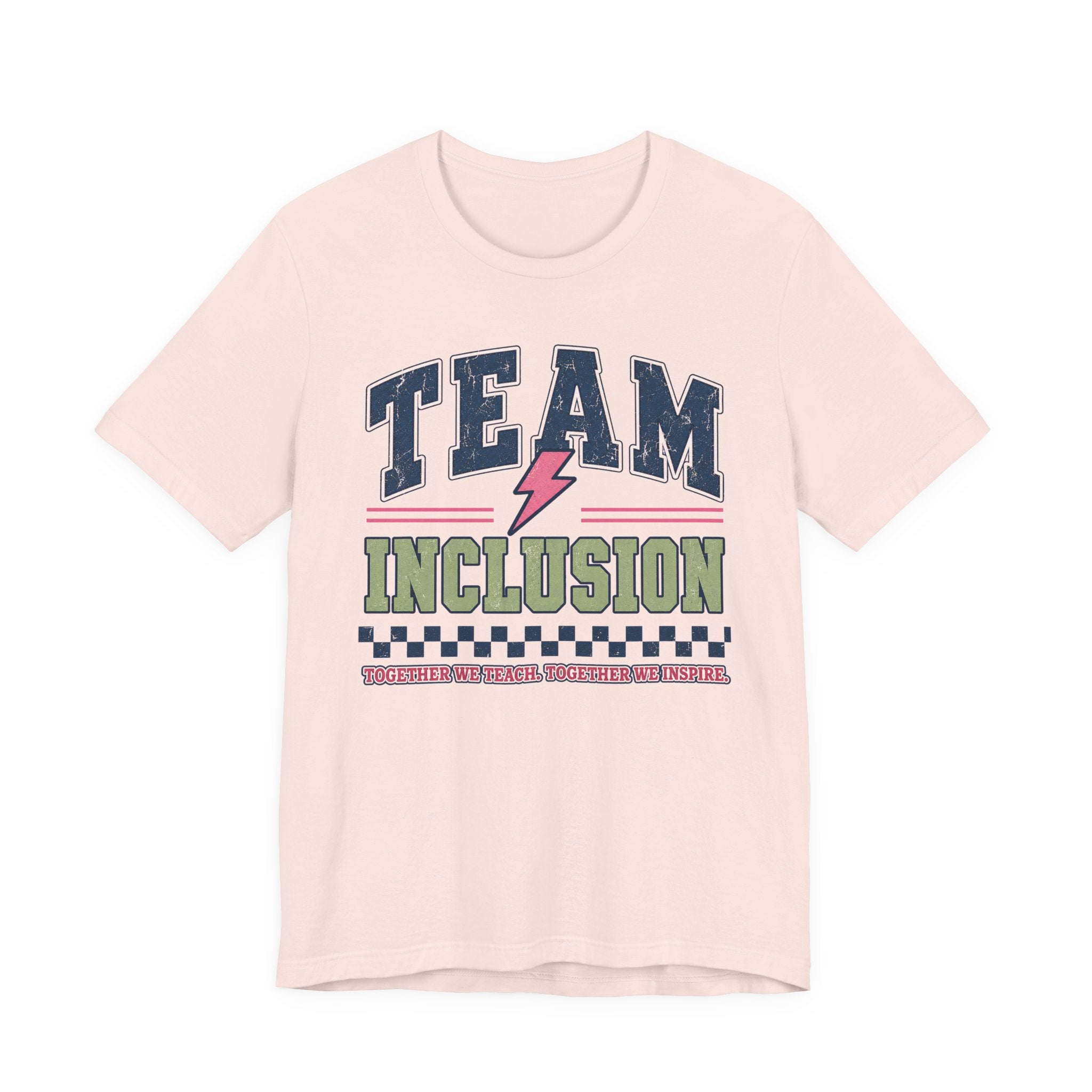 Team Inclusion SPED Varsity Teacher Shirt | Custom Teacher Tee | Back to School Teacher Gift | Bella+Canvas 3001 Graphic T-Shirt