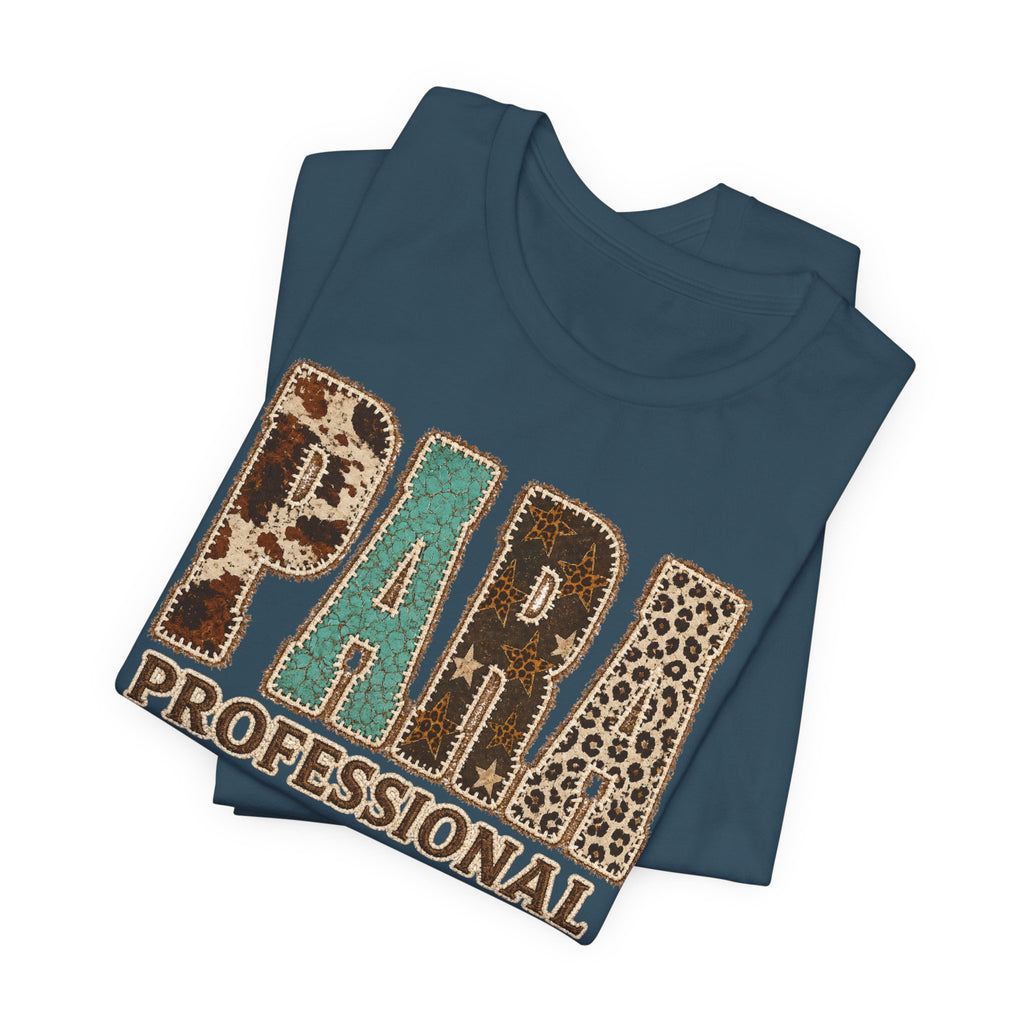 Personalized Para Professional Shirt | Custom Name Paraprofessional Tee | Faux Embroidered Appliqué Teacher Assistant Shirt |