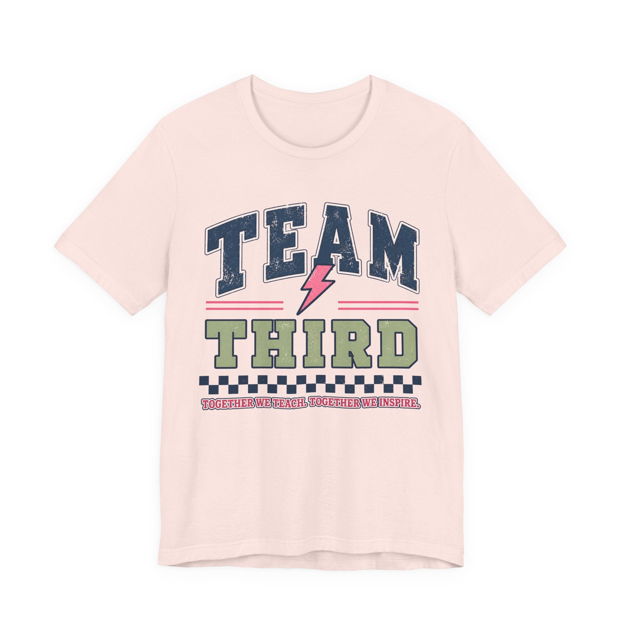 Third Grade Varsity Teacher Shirt | Custom Teacher Tee | Back to School Teacher Gift | Bella+Canvas 3001 Graphic T-Shirt