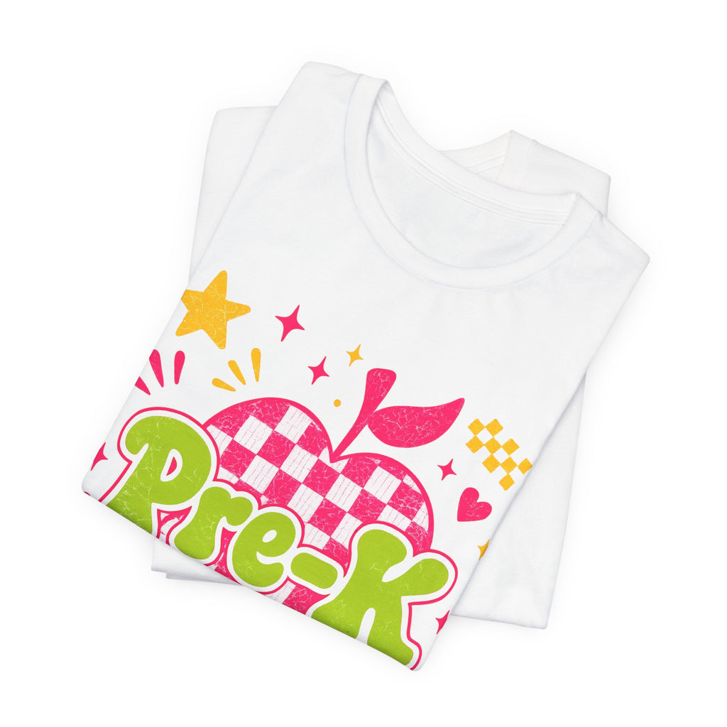Retro Pre-K Teacher Shirt | Cute Checkerboard Teacher Tee | Back to School