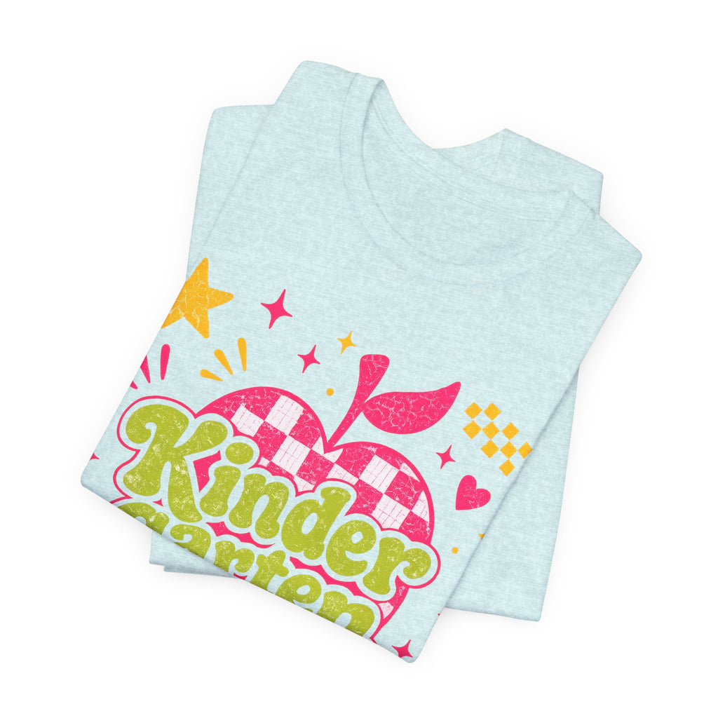 Retro Kindergarten Teacher Shirt | Cute Checkerboard Teacher Tee | Colorful Back to School Bella Canvas 3001