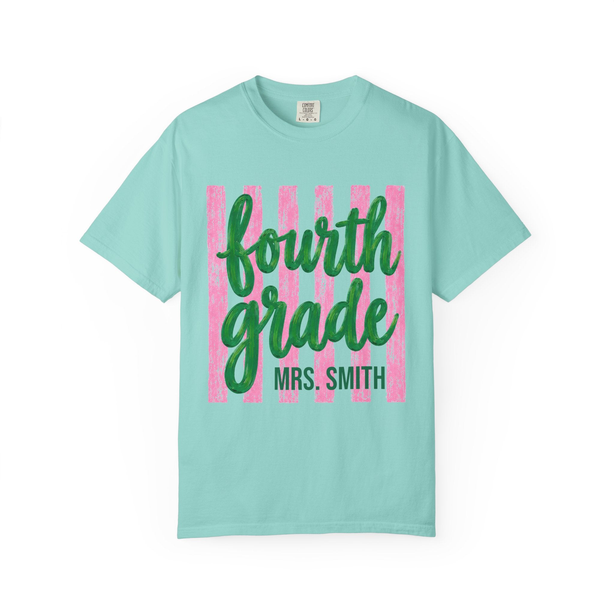 Personalized Fourth Grade Teacher Shirt | 4th Grade Team Tee | Painted Script Back to School Shirt