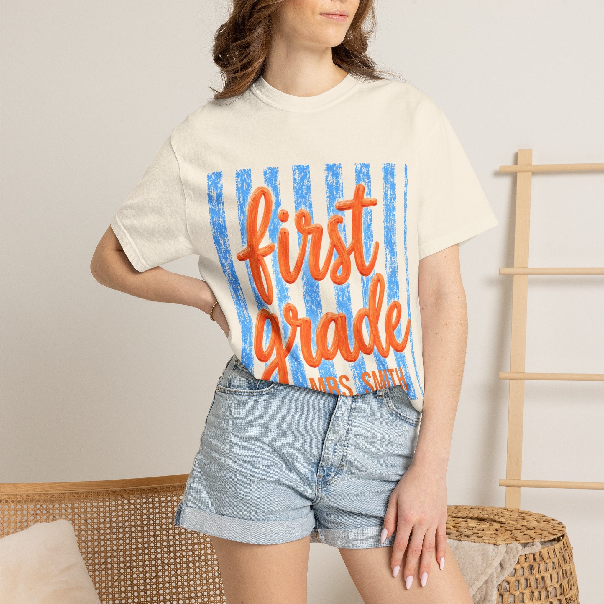 Personalized First Grade Teacher Shirt | 1st Grade Team Tee | Painted Script Back to School Shirt