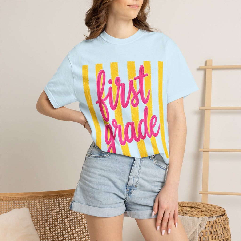 First Grade Teacher Shirt | 1st Grade Team Tee | Painted Script Back to School Shirt