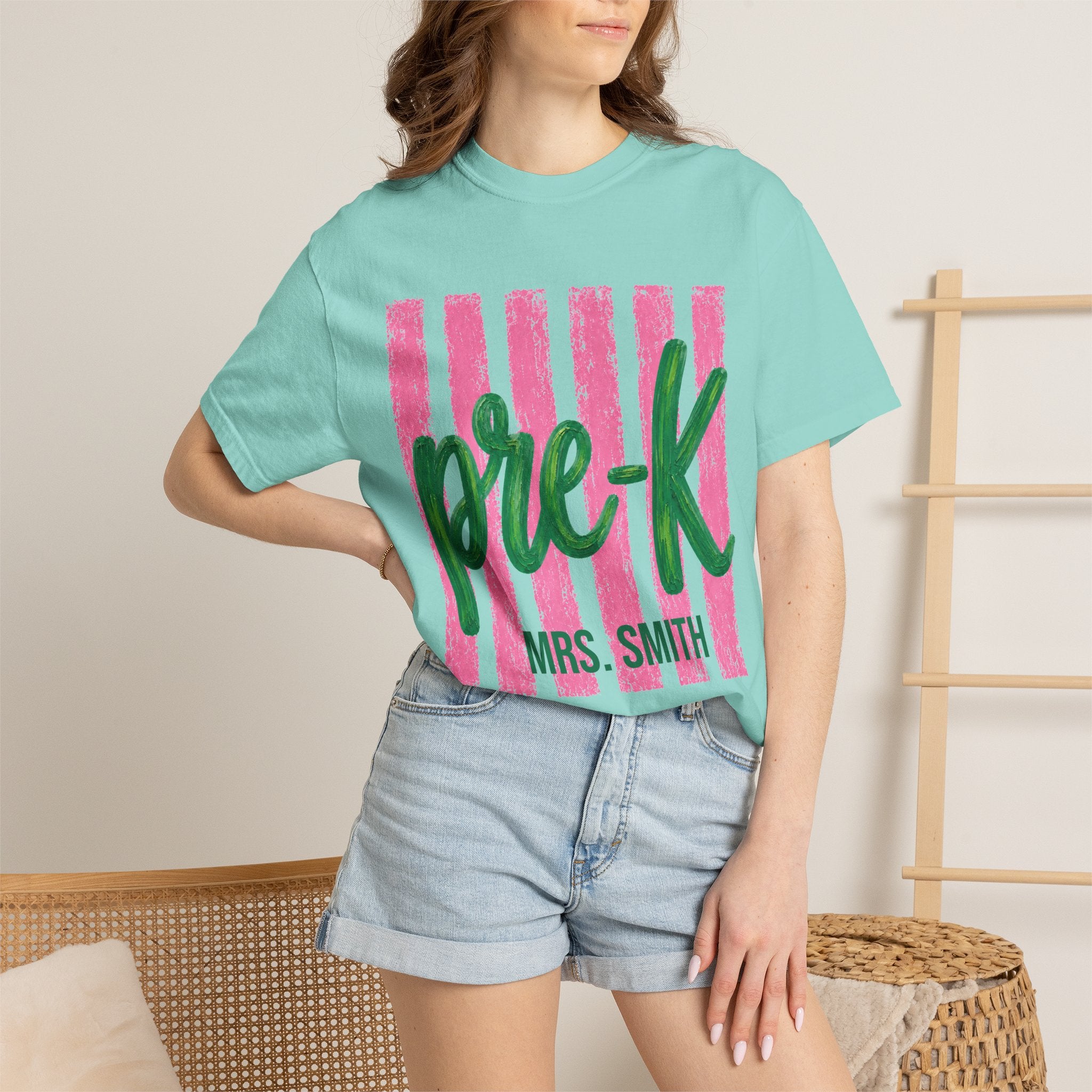 Personalized Pre-K Teacher Shirt | Pre K Grade Level Team Tee | Painted Script Back to School Shirt