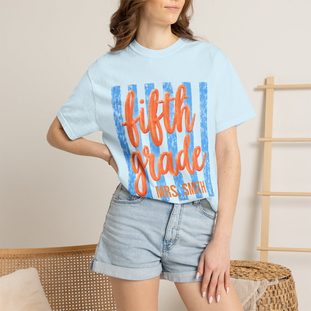 Personalized Fifth Grade Teacher Shirt | 5th Grade Team Tee | Painted Script Back to School Shirt