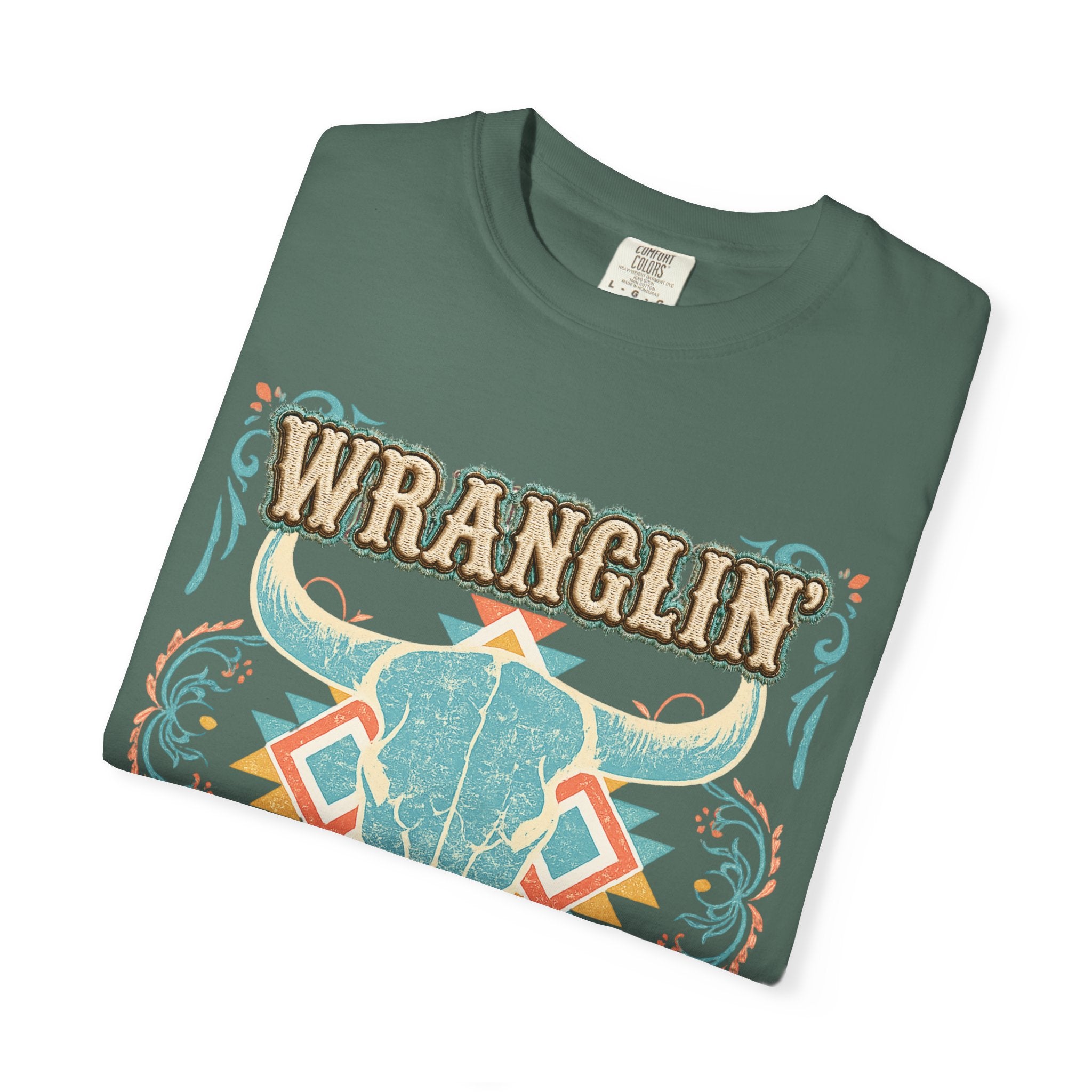Wranglin' Students Western Teacher Shirt | Retro Cowgirl Teacher Tee | Vintage Western Classroom Graphic | Cute Country Teacher T-Shirt | Back to School Gift