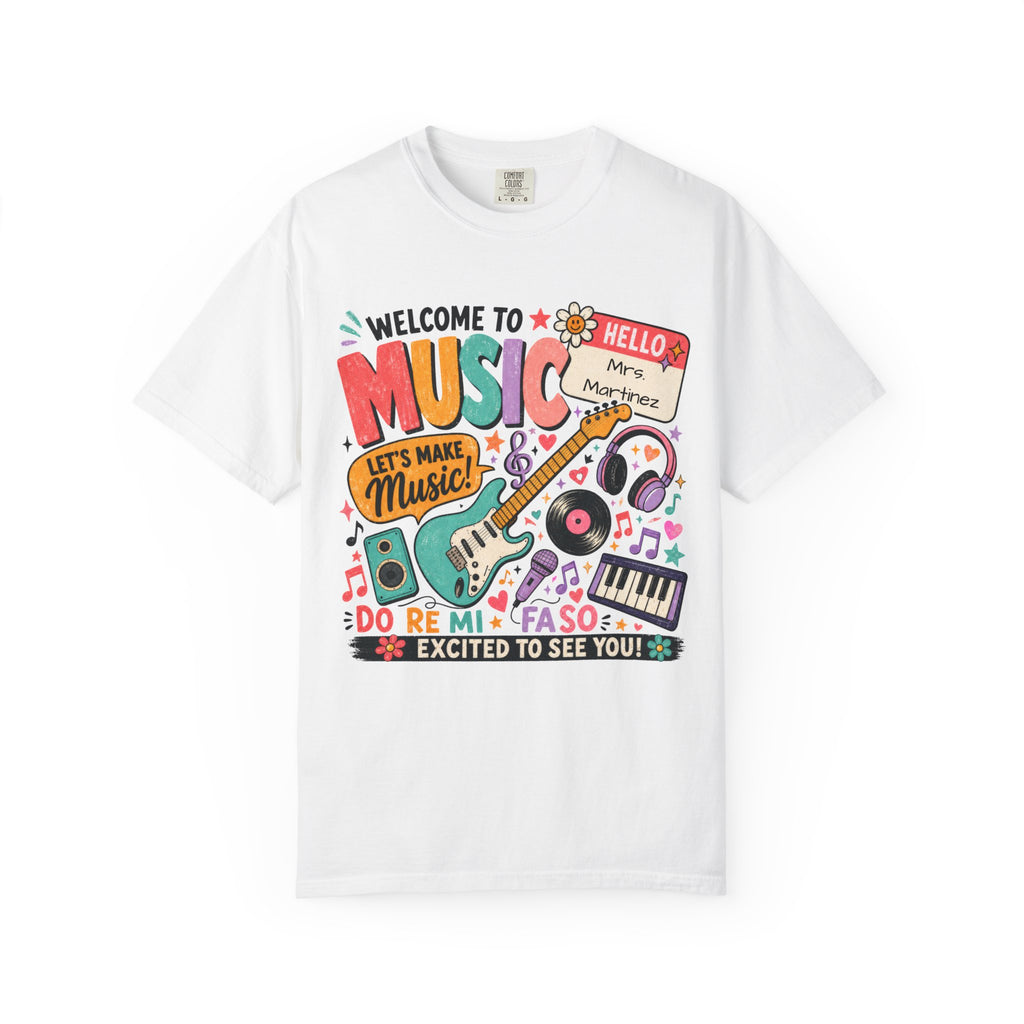 Welcome to Music Shirt | Music Teacher T-Shirt | Back to School Music Teacher Tee | Elementary Music Teacher Gift | Cute Music Classroom Graphic Tee