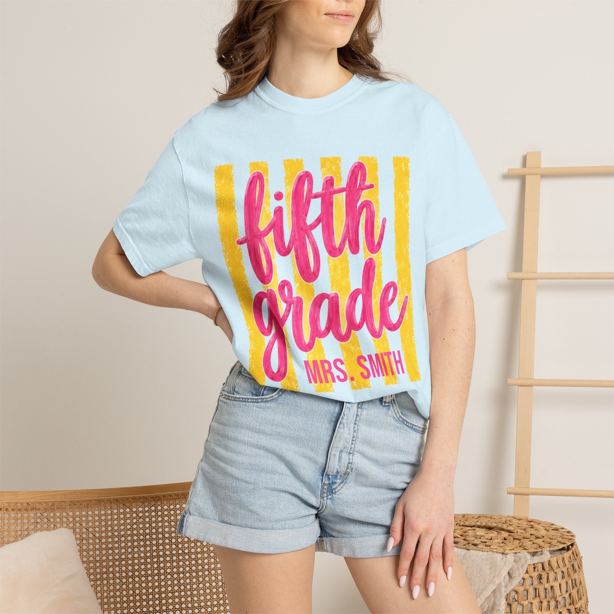 Personalized Fifth Grade Teacher Shirt | 5th Grade Team Tee | Painted Script Back to School Shirt