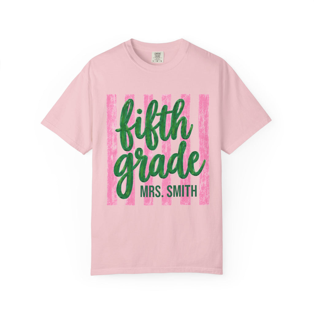 Personalized Fifth Grade Teacher Shirt | 5th Grade Team Tee | Painted Script Back to School Shirt