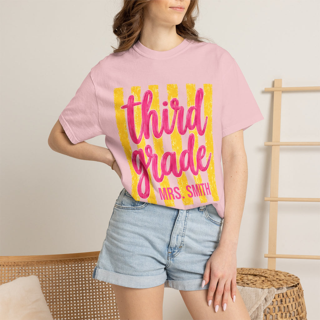 Personalized Third Grade Teacher Shirt | 3rd Grade Team Tee | Painted Script Back to School Shirt