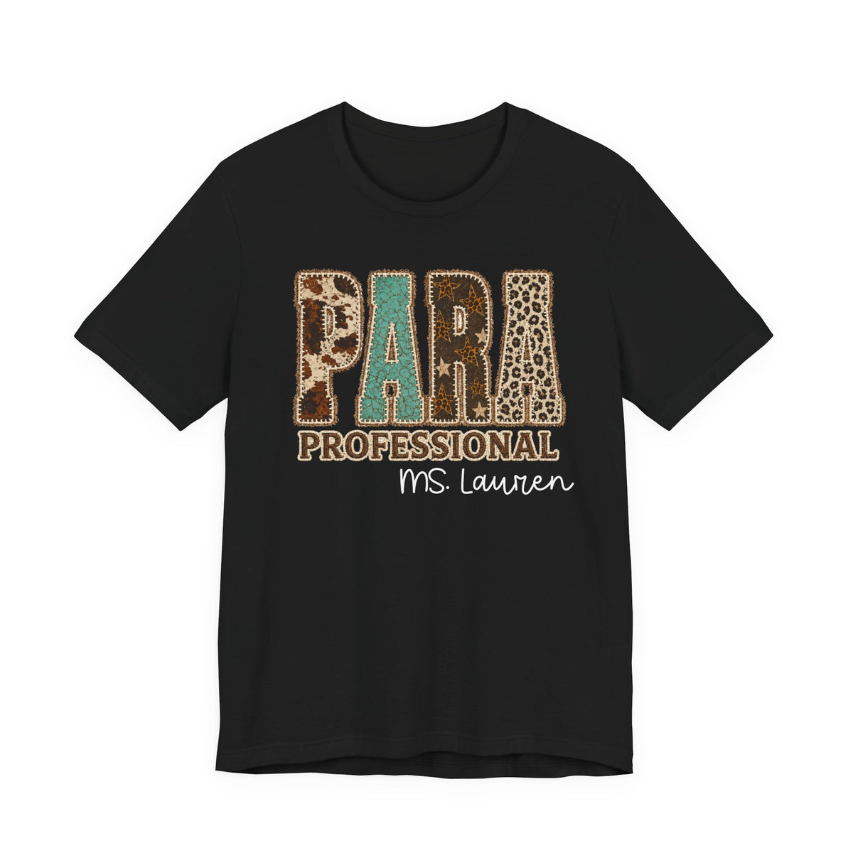 Personalized Para Professional Shirt | Custom Name Paraprofessional Tee | Faux Embroidered Appliqué Teacher Assistant Shirt |