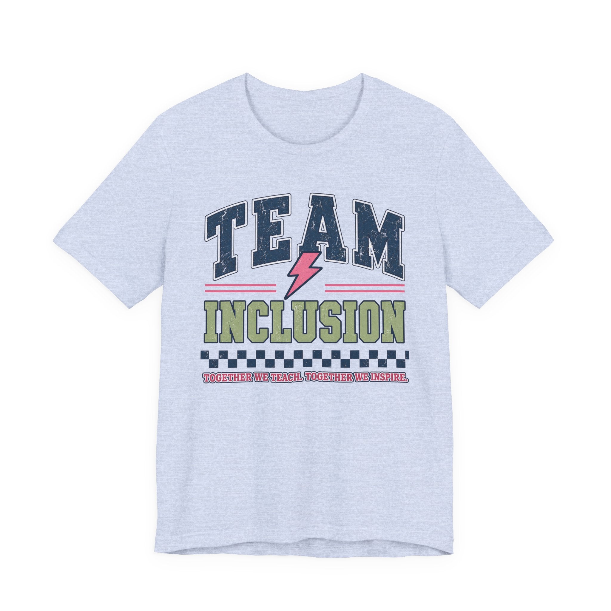 Team Inclusion SPED Varsity Teacher Shirt | Custom Teacher Tee | Back to School Teacher Gift | Bella+Canvas 3001 Graphic T-Shirt
