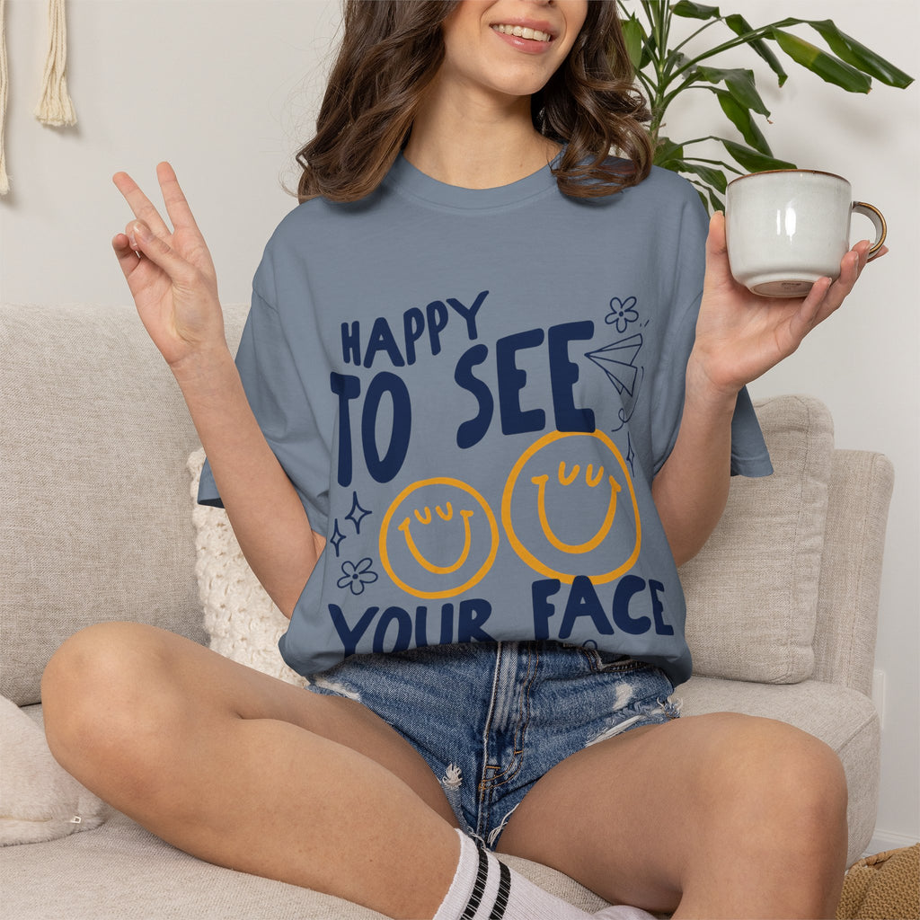 Happy to See Your Face Teacher Shirt | Cute Back to School Teacher Tee | Elementary Teacher T-Shirt | First Day of School Outfit | Teacher Gift
