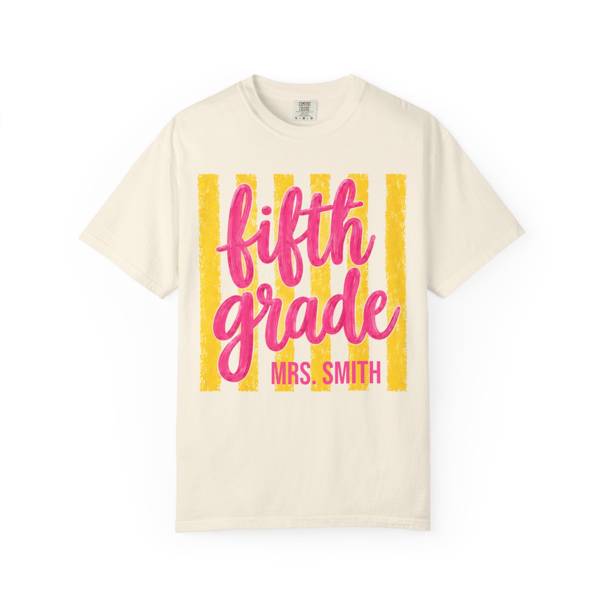 Personalized Fifth Grade Teacher Shirt | 5th Grade Team Tee | Painted Script Back to School Shirt