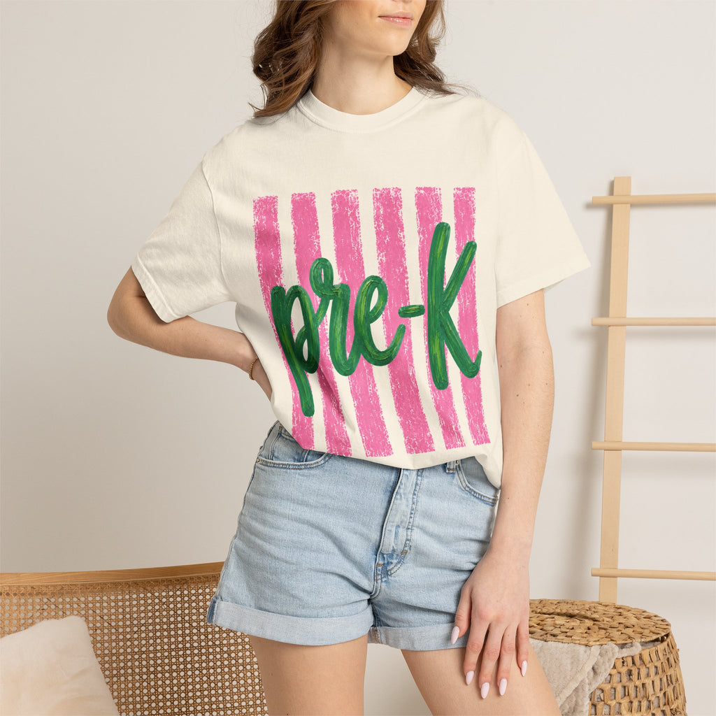 Pre-K Teacher Shirt | Pre K Grade Level Team Tee | Painted Script Back to School Shirt