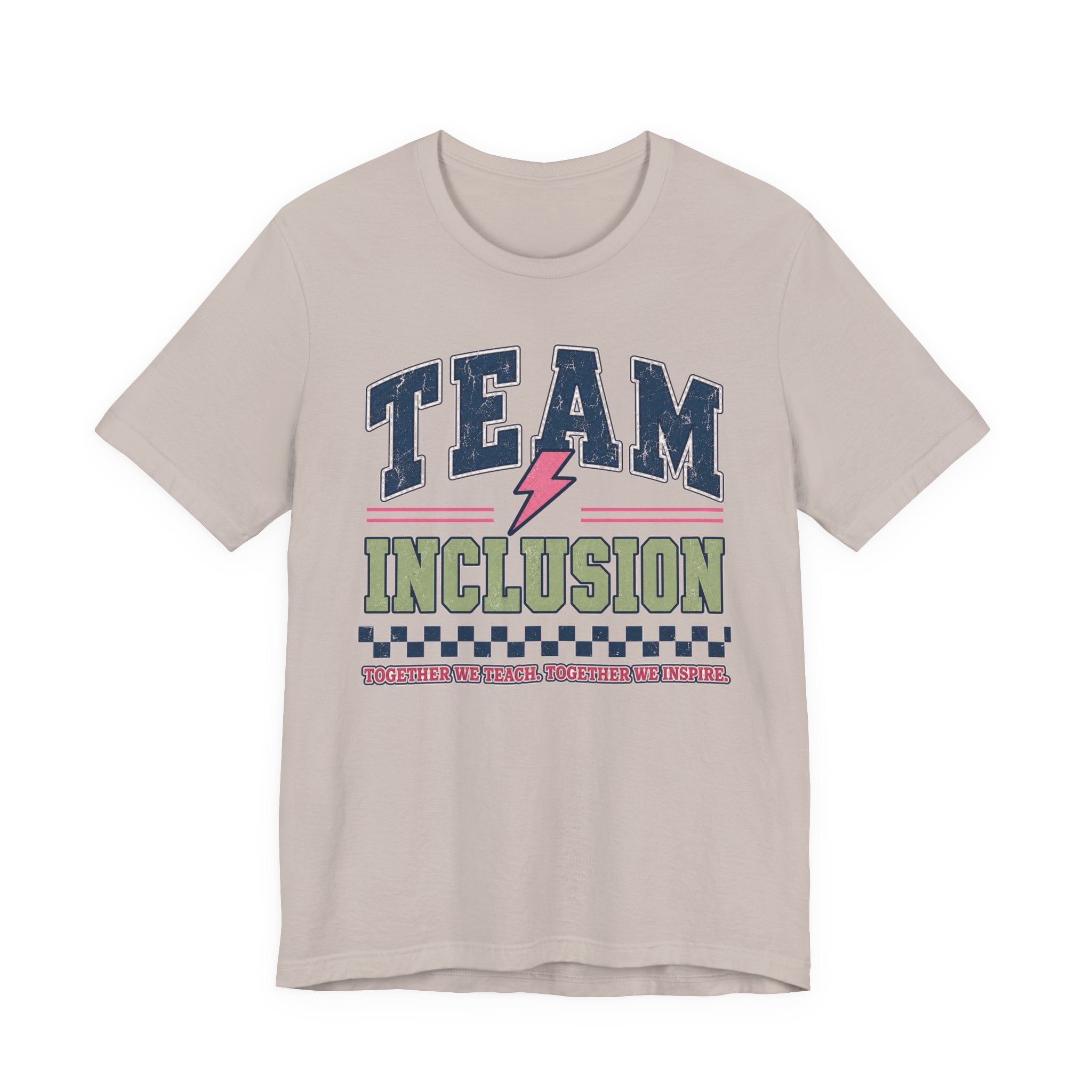Team Inclusion SPED Varsity Teacher Shirt | Custom Teacher Tee | Back to School Teacher Gift | Bella+Canvas 3001 Graphic T-Shirt