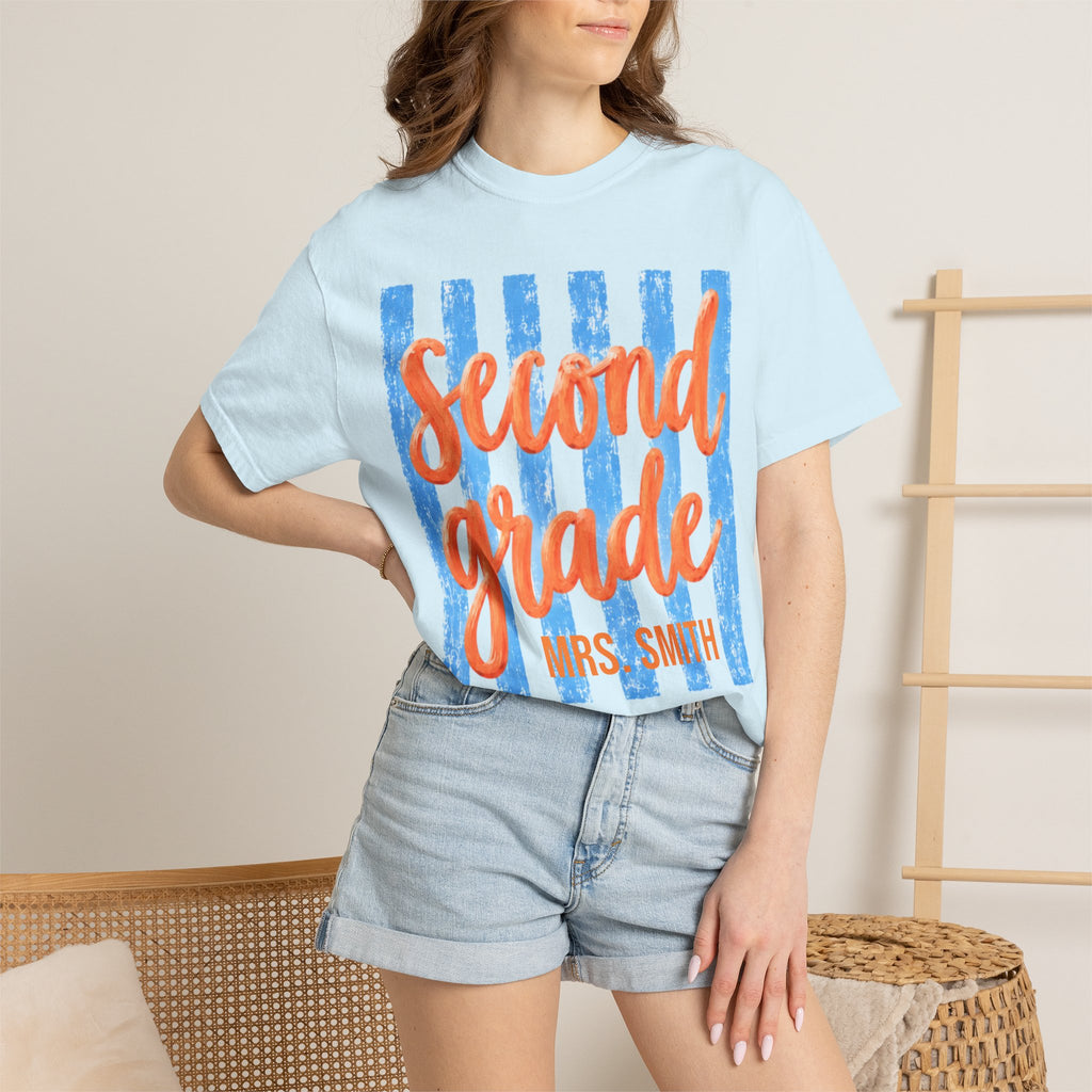 Personalized Second Grade Teacher Shirt | 2nd Grade Team Tee | Painted Script Back to School Shirt
