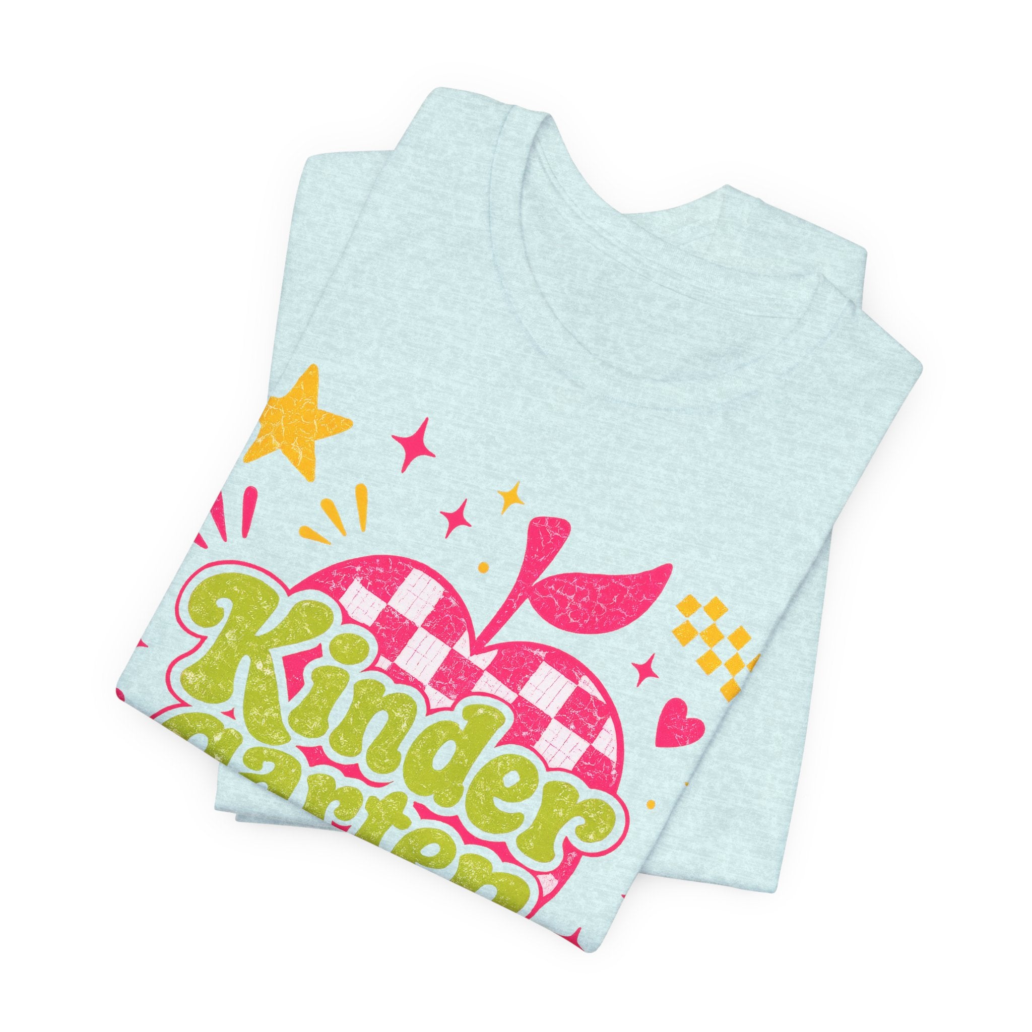 Retro Kindergarten Teacher Shirt | Cute Checkerboard Teacher Tee | Colorful Back to School Bella Canvas 3001