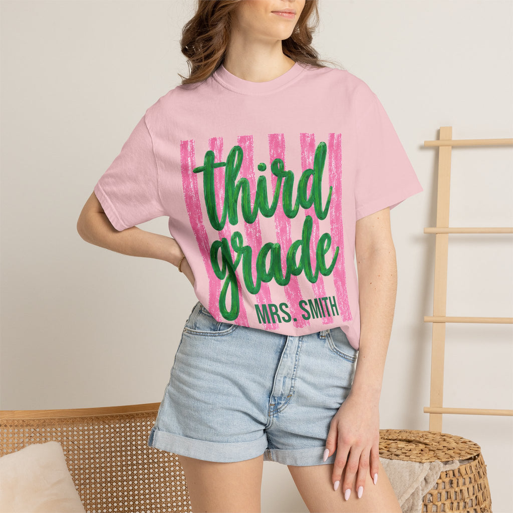 Personalized Third Grade Teacher Shirt | 3rd Grade Team Tee | Painted Script Back to School Shirt